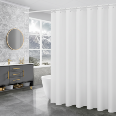 바코젤 방수 샤워 커튼, 민무늬 화이트, 1개