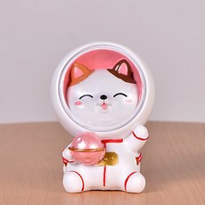 貓咪太空人存錢筒, 粉色的, 1個