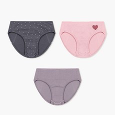 Uni FRIend 女款Heart系列印花三角內褲 3件組