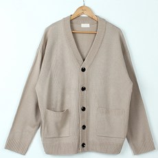 PLAYS 男款厚磅Oversize針織開襟衫