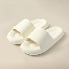 Aromood 寬楦客廳防樓層噪音雲朵拖鞋, 1個, 白色