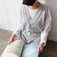 보리맘 언발 브이넥 베스트 니트 조끼 임부복 M586