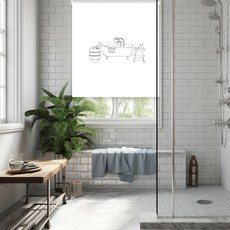 끌래망스 욕실 1 실사 롤스크린 일반원단