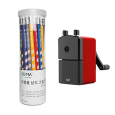 TUCO.B 橡皮擦鉛筆 TC-P02 36入+削鉛筆機 TC-M1, 紅色的, 1套