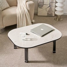 아이캔컴퍼니 국내산 E0 LPM 4단 높이조절 어반엣지 접이식 테이블 800, 마블