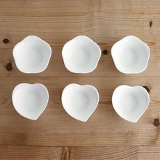 LOKO 白色花朵造型醬料碟6件組, 1套, 白色的