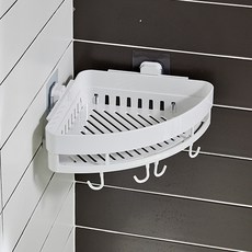 SEE Clean Bath Clear-attach 排水良好轉角置物架, 單一顏色, 1個