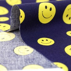 微笑布料 布 織物 拼布 SH-314, 海軍藍