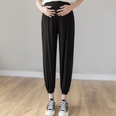 大碼棉質莫代爾柔軟孕婦慢跑褲