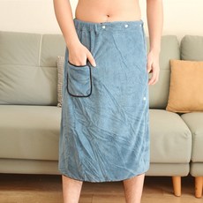 Sonio 男士浴裙浴袍 L, 01 海軍藍, 1個