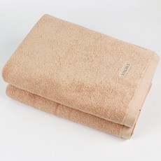 송월타월 컴포트 그라운드 바스타올 450g 30수 면사, 베이지, 2개