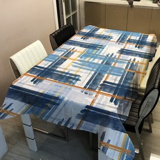 I Love Home 隨機圖案印花方形家用桌布, TYPE11, 90 x 90 cm