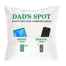 위드제이앤비 리모컨 핸드폰 보관 수납 주머니 소파 쿠션 커버 솜포함, kd006 대디베이지