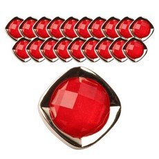 射出八角框組合鈕扣 21mm, 20個, 金色