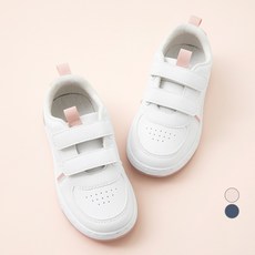 JumpingChickpea 兒童基本款雙魔鬼氈皮革運動鞋