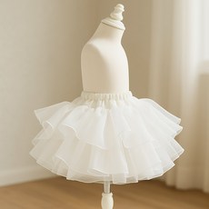 Bidan Gil女童款單層康康舞裙型韓服內襯裙