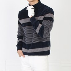 마인플로우 남성용 기모안감 DW 반집업 니트