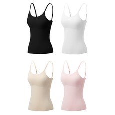 soleil 女童學生無痕無鋼圈無縫可拆式可調肩帶背心4件組