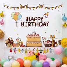 Peito 生日慶祝派對回憶橫幅布條, E10