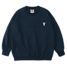 VENHIT 青少年款Cookie小狗刺繡寬鬆棉質雙面布大學T