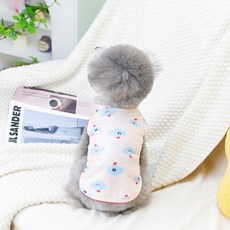 딩동펫 반려동물 차코 나시 티셔츠, 핑크, 1개