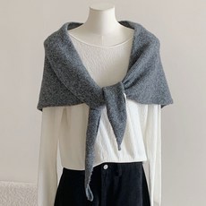 2'nd Pink 女款法式羊毛混紡三角披肩圍巾