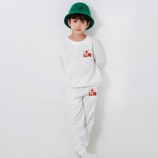 KIDSCREW 兒童愛心熊刷毛運動上下套裝