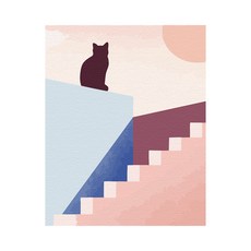 Play about 屋頂上的貓 DIY 傑作繪畫 40 x 50cm套組, 混色