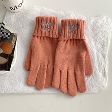 SORIDAL 女款 Dirot 蝴蝶結羅紋觸控指洞手套