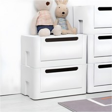 wizhome 開門式居家收納箱, 2個, 白色