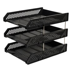 Khohimo 桌上型文件收納架 底座 4W165, 黑色, 3層