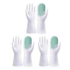 葉子小舖 柔韌魔術清潔手套 單手刷, 3雙, 顏色隨機