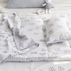 쉬즈홈 국내제조 인견 유아 토퍼, 파파 그레이, 1개