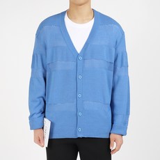 DKA 男性寬鬆版鏤空泡泡針織基本款開襟衫 E07M15_og4138