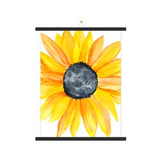 Marvel In Home 木質掛軸 黑色 + Sunflower C 海報 + 無痕掛鉤釘套組 掛繩隨機出貨, 1個