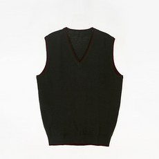 酒紅線條校服背心