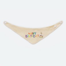 리토가토 강아지 레터링 스카프 생일축하2 L, 옐로우, 1개
