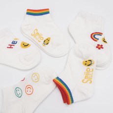 GN 兒童迷彩微笑踝襪5件組