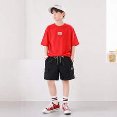 Nanajuni 兒童圓領原創獨特五分褲 + 短袖T恤套裝