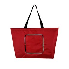 튼튼한 옥스퍼드 방수 쇼퍼백 장바구니, 레드, 1개