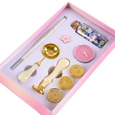 Bellian 花朵封蠟印章套組, 1套, 象牙白 + 象牙白