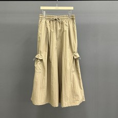 Borimam Geonppang 尼龍沙沙感長裙褲 孕婦裝 U591