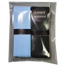 Winners再黏貼膠帶型輔助撞球桿握把 2種組, 黑色, 天空