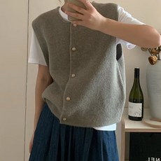 Lemonsoul Darshu 金色鈕扣圓領背心