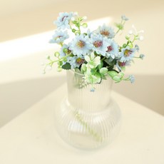 JOART 居家裝飾雛菊人造花束 6入, 藍色