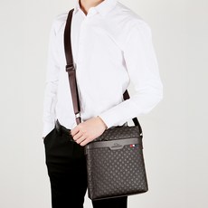 Chichills Raclan薄款棋盤格斜背包 11733, 格紋棕