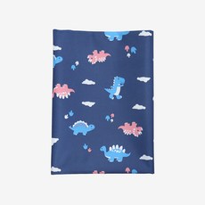 Derhappy 雙面印花防水布料, Dinosaur Navy, 1入