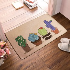 I Love Home 可愛防滑多用途地墊 40 x 60 cm, 仙人掌, 1個