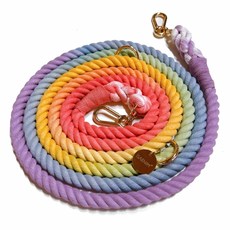 개님의상점 핸즈프리 6 in 1 순면 로프 강아지 리드줄, 레인보우, 9세트