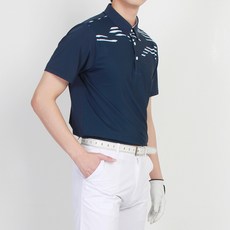 mineflow 男式 Dermend BL Zebra Span 高爾夫短袖 T恤